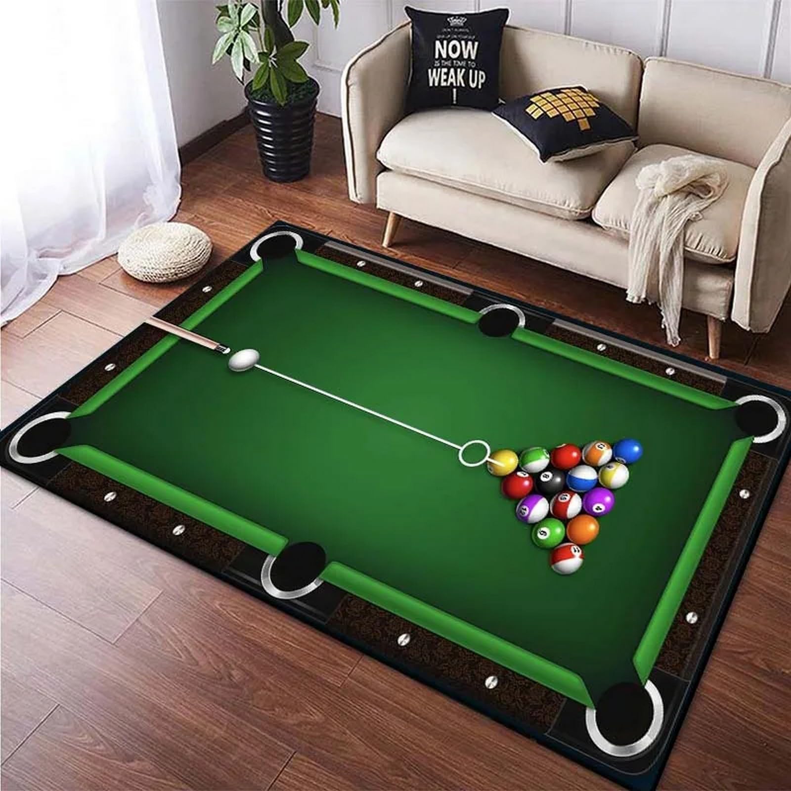 Billiards Area Rug, Ball Game  - Outdoor Sport Club ulasan dan harga